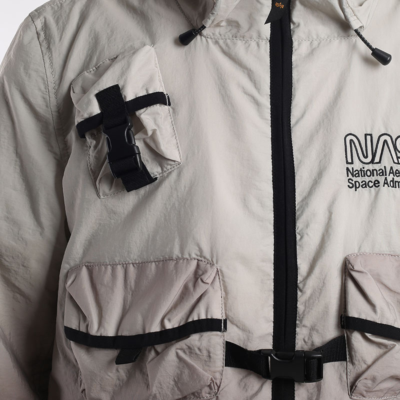 мужская серая куртка Alpha Industries Gradient NASA Windbreaker EJG53000C1-mn grdnt - цена, описание, фото 2